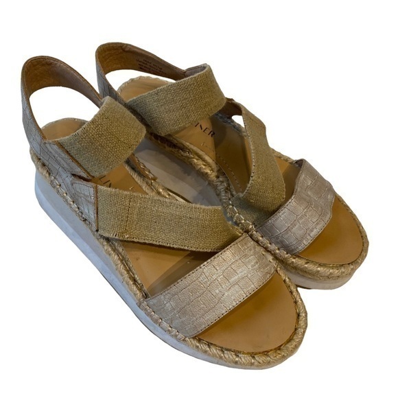 Donald J. Pliner SADIE WOMENS EMBOSSED LEATHER WEDGE SANDALS - Picture 5 of 16